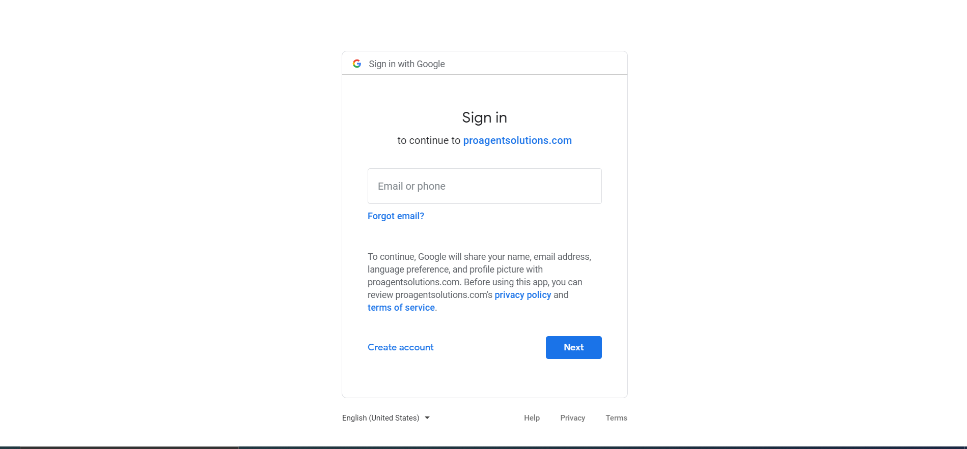 Google Single Sign On (SSO) – Pro Agent Solutions Help Center